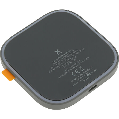 Xtorm Solo Wireless Charger 15W , grau, ABS, 8,00cm x 1,00cm x 8,00cm (Länge x Höhe x Breite), Bild 2