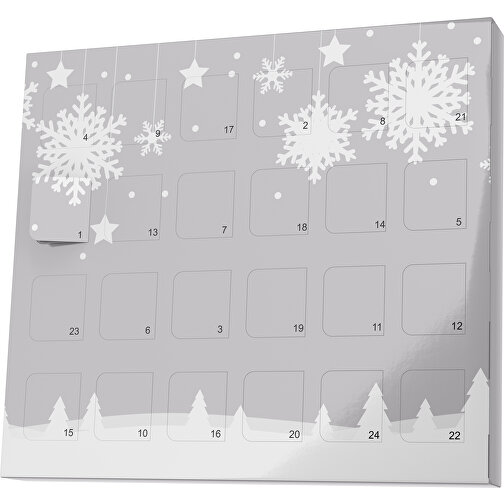 XS Adventskalender Winterlandschaft , M&M\'s, hellgrau / weiß, Vollkartonhülle, weiß, 1,60cm x 12,00cm x 14,00cm (Länge x Höhe x Breite), Bild 1