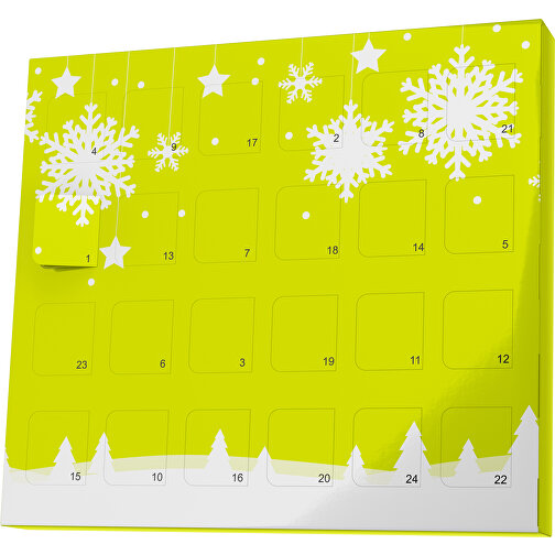 XS Adventskalender Winterlandschaft , M&M\'s, hellgrün / weiß, Vollkartonhülle, weiß, 1,60cm x 12,00cm x 14,00cm (Länge x Höhe x Breite), Bild 1