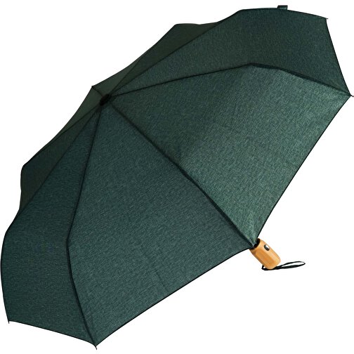 21” Faltbarer Regenschirm Aus R-PET -Material Mit Automatiköffnung , dunkelgrün, R-PET, 30,00cm x 6,00cm x 6,00cm (Länge x Höhe x Breite), Bild 1