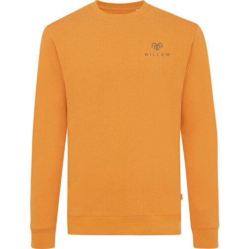 Iqoniq Zion Rundhals-Sweater Aus Recycelter Baumwolle, Sundial Orange , sundial orange, 50% recycelte und 50% biologische Baumwolle, XS, 67,50cm x 1,00cm (Länge x Höhe), Bild 3