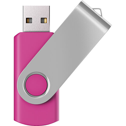 USB-Stick SWING Color 3.0 64 GB , Promo Effects MB , pink / silber MB , 65 GB , Kunststoff/ Aluminium MB , 5,70cm x 1,00cm x 1,90cm (Länge x Höhe x Breite), Bild 1
