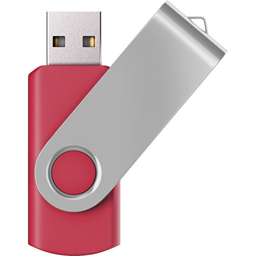 USB-Stick SWING Color 3.0 64 GB , Promo Effects MB , dunkelrot / silber MB , 65 GB , Kunststoff/ Aluminium MB , 5,70cm x 1,00cm x 1,90cm (Länge x Höhe x Breite), Bild 1