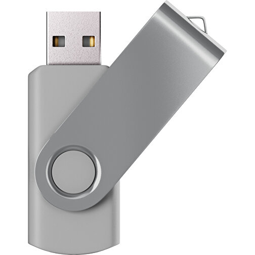 USB-Stick SWING Color 3.0 32 GB , Promo Effects MB , grau / hellgrau MB , 32 GB , Kunststoff/ Aluminium MB , 5,70cm x 1,00cm x 1,90cm (Länge x Höhe x Breite), Bild 1