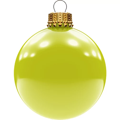 Petite boule de Noël 57 mm, couronne dorée, brillante, Image 1