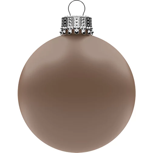 Petite boule de Noël 57 mm, couronne argentée, mate, Image 1