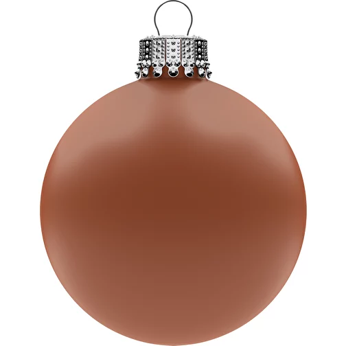 Petite boule de Noël 57 mm, couronne argentée, mate, Image 1