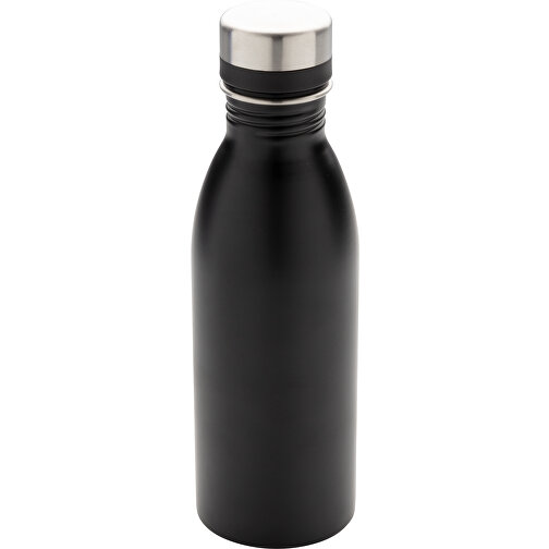 Deluxe Wasserflasche Aus RCS Recyceltem Stainless-Steel, Schwarz , schwarz, Rostfreier Stahl - recycelt, 21,50cm (Höhe), Bild 1