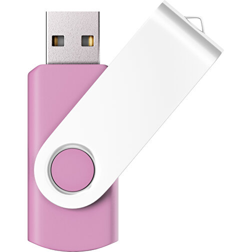 USB-Stick SWING Color 3.0 8 GB , Promo Effects MB , rosa / weiß MB , 8 GB , Kunststoff/ Aluminium MB , 5,70cm x 1,00cm x 1,90cm (Länge x Höhe x Breite), Bild 1