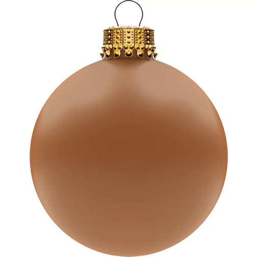 Boule de Noël moyenne 66 mm, couronne or, mate, Image 1