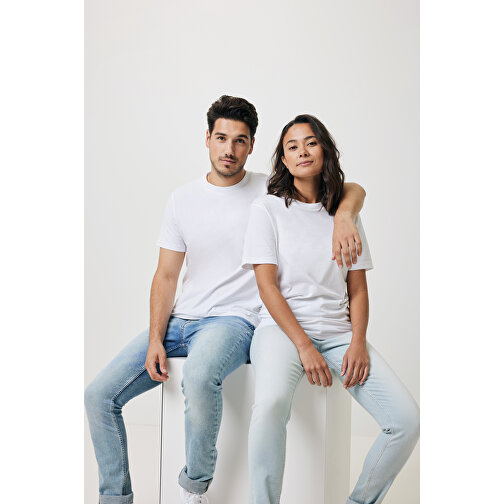 Iqoniq Bryce T-Shirt Aus Recycelter Baumwolle, Weiß , weiß, 50% recycelte und 50% biologische Baumwolle, XL, 75,00cm x 0,50cm (Länge x Höhe), Bild 4