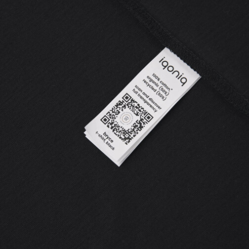 Iqoniq Bryce T-Shirt Aus Recycelter Baumwolle, Schwarz , schwarz, 50% recycelte und 50% biologische Baumwolle, XXXL, 79,00cm x 0,50cm (Länge x Höhe), Bild 5