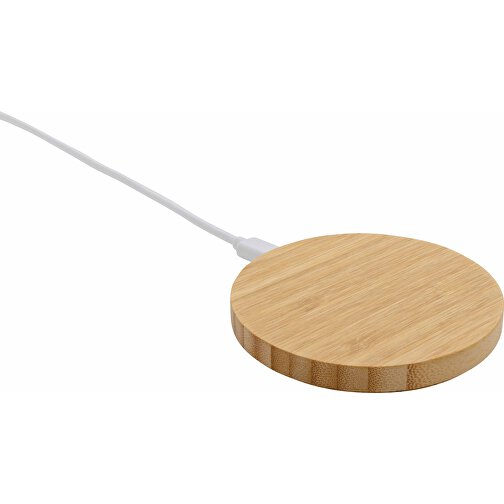 cargador inalámbrico de bambú FSC® de 15 W, Imagen 1