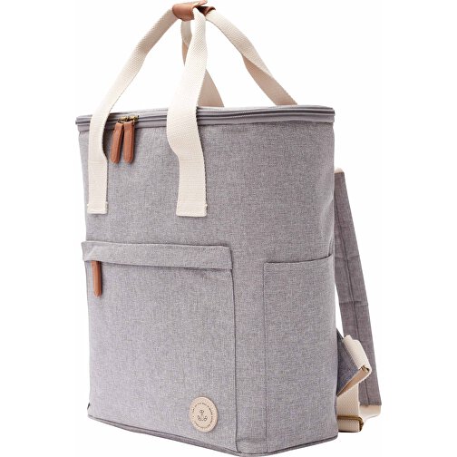 VINGA Sortino Wanderkühlrucksack, Grau , grau, PET - recycelt, 30,50cm x 36,00cm (Länge x Höhe), Bild 3