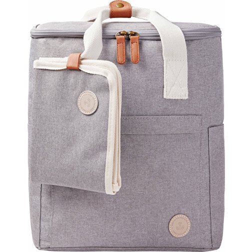 VINGA Sortino Wanderkühlrucksack, Grau , grau, PET - recycelt, 30,50cm x 36,00cm (Länge x Höhe), Bild 6