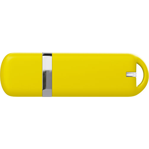 USB-Stick StylishDrive 2.0 , gelb MB , 32 GB , Gummiplastik, Kunststoff MB , 6,20cm x 0,75cm x 2,00cm (Länge x Höhe x Breite), Bild 2