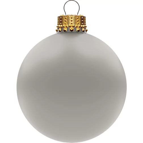 Boule de Noël grande 80 mm, couronne or, mate, Image 1