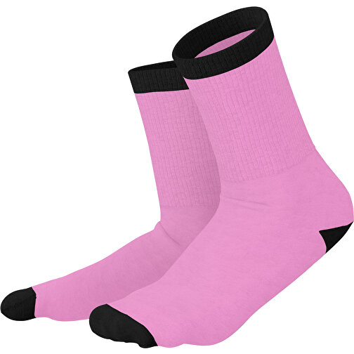 Boris - Die Premium Tennis Socke , rosa / schwarz, 85% Natur Baumwolle, 12% regeniertes umwelftreundliches Polyamid, 3% Elastan, 36,00cm x 0,40cm x 8,00cm (Länge x Höhe x Breite), Bild 1