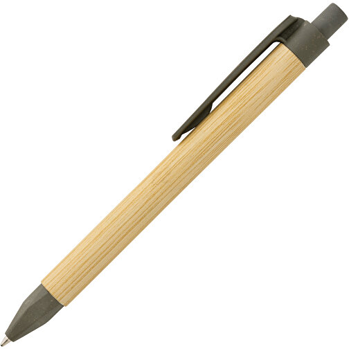 Kugelschreiber Aus FSC®recyceltem Papier , grün, Papier, Weizenstroh, 13,90cm (Höhe), Bild 4