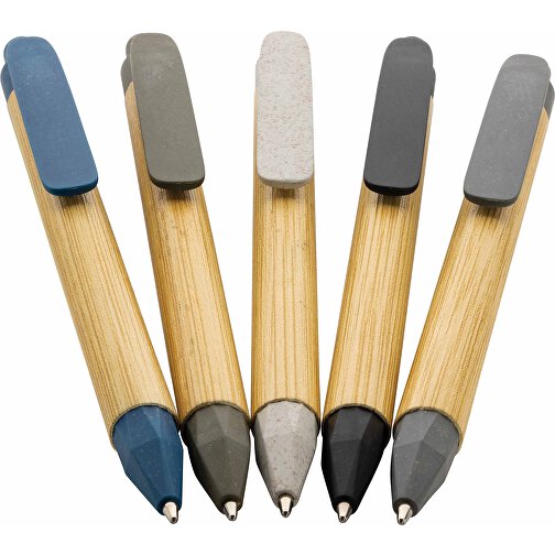 Kugelschreiber Aus Recyceltem Papier, Blau , blau, Papier, 13,90cm (Höhe), Bild 7