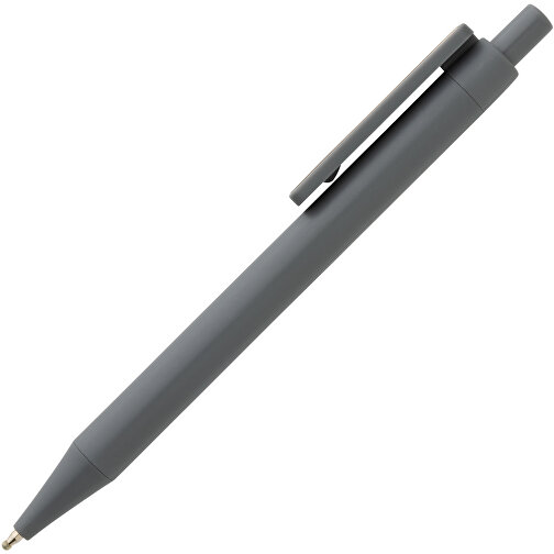 GRS RABS Stift Mit Bambus-Clip, Grau , grau, ABS - recycelt, 14,00cm (Höhe), Bild 4