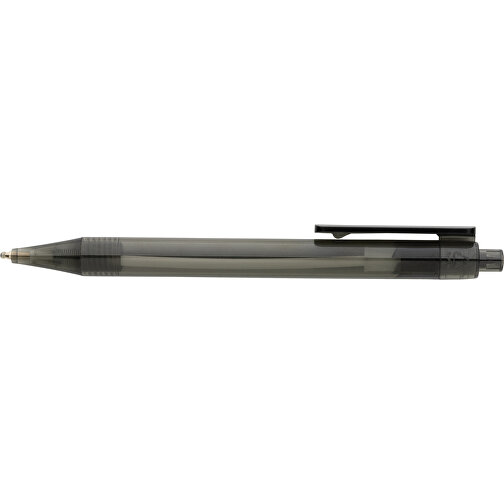 GRS RPET X8 Transparenter Stift, Schwarz , schwarz, PET - recycelt, 14,00cm (Höhe), Bild 5