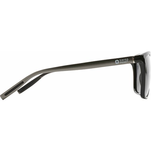 Swiss Peak Polarisierte Sonnenbrille Aus RCS Kunststoff, Schwarz , schwarz, PC - recycelt, 13,90cm x 5,00cm (Länge x Höhe), Bild 3