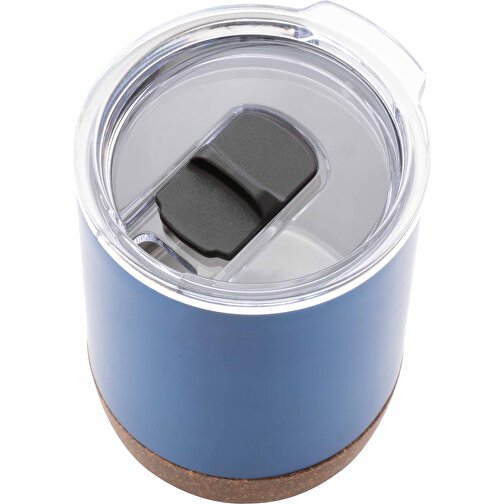 Kleine Vakuum-Kaffeetasse Aus RCS RSteel & Kork, Blau , blau, Rostfreier Stahl - recycelt, 10,00cm (Höhe), Bild 4