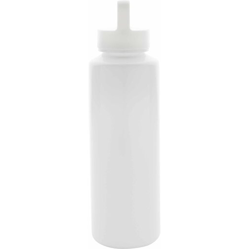 Wasserflasche Mit Henkel Aus RCS RPP, Weiß , weiß, Polypropylen - recycelt, 22,50cm (Höhe), Bild 2