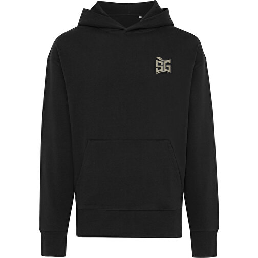 Iqoniq Yoho Relax-Hoodie Aus Recycelter Baumwolle, Schwarz , schwarz, 50% recycelte und 50% biologische Baumwolle, XXS, 64,00cm x 1,00cm (Länge x Höhe), Bild 3