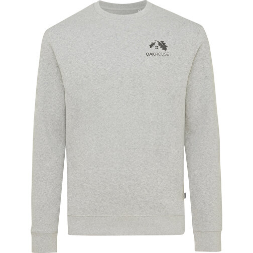 Iqoniq Denali Ungefärbt. Rundhals-Sweater Aus Recycelter BW, Heather Grey , heather grey, 50% recycelte und 50% biologische Baumwolle, XS, 67,50cm x 1,00cm (Länge x Höhe), Bild 4