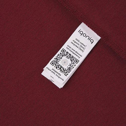 Iqoniq Yosemite Piqué-Poloshirt Aus Recycelter Baumwolle, Burgunderrot , burgunderrot, 50% recycelte und 50% biologische Baumwolle, XL, 75,00cm x 0,50cm (Länge x Höhe), Bild 5