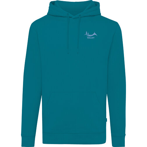 Iqoniq Jasper Hoodie Aus Recycelter Baumwolle, Verdigris , verdigris, 50% recycelte und 50% biologische Baumwolle, L, 74,00cm x 1,00cm (Länge x Höhe), Bild 3