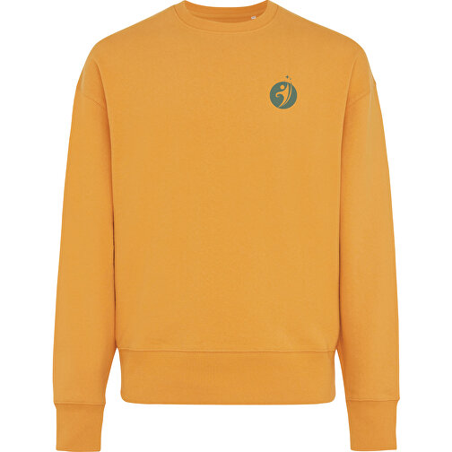 Iqoniq Kruger Relax-Rundhals-Sweater Aus Recycelt. Baumwolle, Sundial Orange , sundial orange, 50% recycelte und 50% biologische Baumwolle, L, 73,50cm x 1,00cm (Länge x Höhe), Bild 3