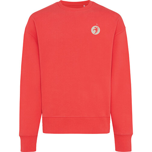 Iqoniq Kruger Relax-Rundhals-Sweater Aus Recycelt. Baumwolle, Luscious Red , luscious red, 50% recycelte und 50% biologische Baumwolle, M, 71,50cm x 1,00cm (Länge x Höhe), Bild 3