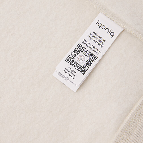 Iqoniq Kruger Relax-Rundhals-Sweater Aus Recycelt. Baumwolle, Natural Raw , natural raw, 50% recycelte und 50% biologische Baumwolle, XXS, 65,50cm x 1,00cm (Länge x Höhe), Bild 5