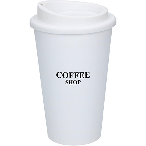 Kaffeebecher 'Premium' , rosa/schwarz, Kunststoff, 15,50cm (Höhe), Bild 2