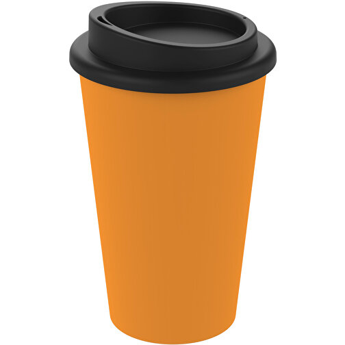 Kaffeebecher 'Premium' , standard-gelb/schwarz, Kunststoff, 15,50cm (Höhe), Bild 1