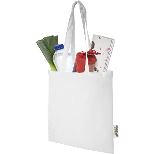 Madras torba na zakupy z bawełny z recyklingu o gramaturze 140 g/m2 i pojemności 7 l, Obraz 3