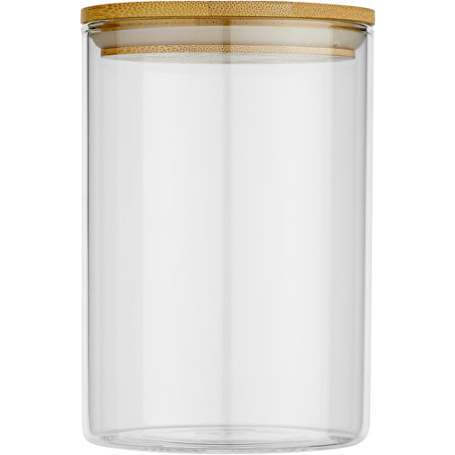 Boley 550 Ml Glasbehälter Für Lebensmittel , natural / transparent, Glas, Bambusholz, 12,50cm x 8,50cm x 8,50cm (Länge x Höhe x Breite), Bild 4
