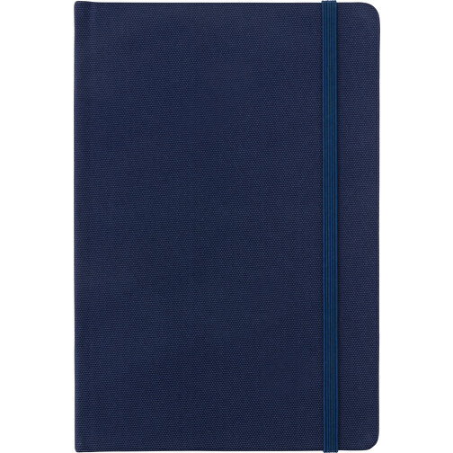 GRS-zertifiziertes RPET-A5-Notizbuch, Navy Blau , navy blau, PET - recycelt, 21,30cm x 1,50cm (Länge x Höhe), Bild 4