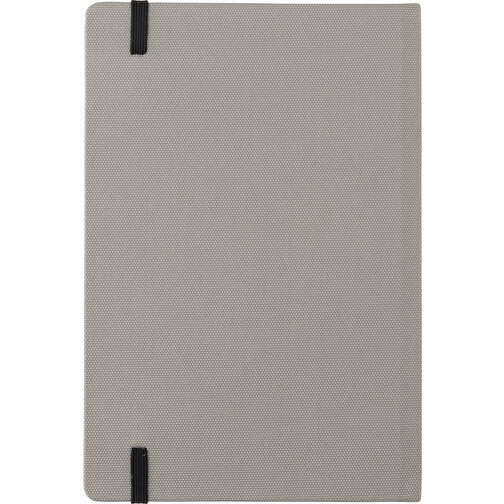 GRS-zertifiziertes RPET-A5-Notizbuch, Grau , grau, PET - recycelt, 21,30cm x 1,50cm (Länge x Höhe), Bild 5