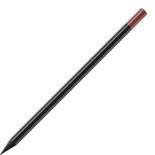 Bleistift, Schwarz Durchgefärbt, Rund, Schwarz Lackiert , schwarz / braun, Holz, 17,50cm (Länge), Bild 1