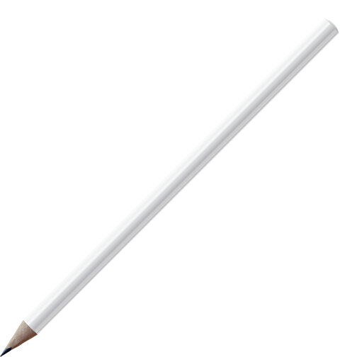 Bleistift, Natur, Weiß Lackiert , weiß / weiß, Holz, 17,50cm (Länge), Bild 1