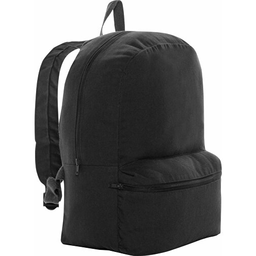 Impact Aware™ 285g/m² RCanvas-Rucksack, Ungefärbt, Schwarz , schwarz, Canvas - recycelt, 30,00cm x 41,00cm (Länge x Höhe), Bild 1