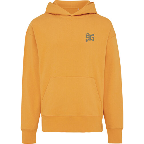 Iqoniq Yoho Relax-Hoodie Aus Recycelter Baumwolle, Sonnenuhr Orange , sundial orange, 50% recycelte und 50% biologische Baumwolle, S, 68,00cm x 1,00cm (Länge x Höhe), Bild 3