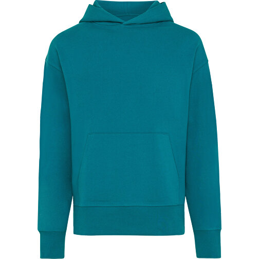 Iqoniq Yoho Relax-Hoodie Aus Recycelter Baumwolle, Verdigris , verdigris, 50% recycelte und 50% biologische Baumwolle, XS, 66,00cm x 1,00cm (Länge x Höhe), Bild 1