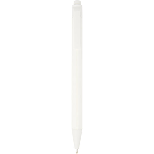 Chartik Kugelschreiber Aus Recyceltem Papier Mit Matter Oberfläche, Einfarbig , weiß, Recyceltes Papier, 14,00cm (Länge), Bild 1