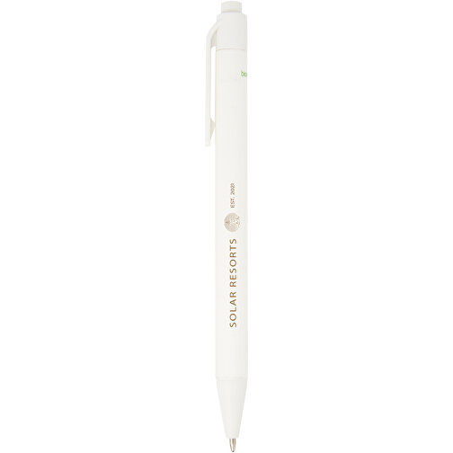 Chartik Kugelschreiber Aus Recyceltem Papier Mit Matter Oberfläche, Einfarbig , weiß, Recyceltes Papier, 14,00cm (Länge), Bild 5