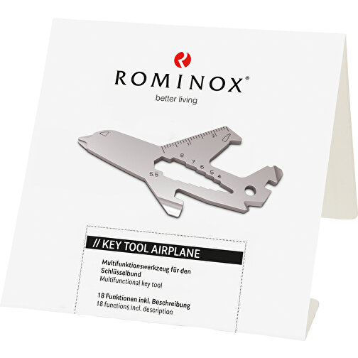 ROMINOX® Key Tool Airplane / Flugzeug (18 Funktionen) , grün, Edelstahl, 7,00cm x 0,23cm x 3,20cm (Länge x Höhe x Breite), Bild 5